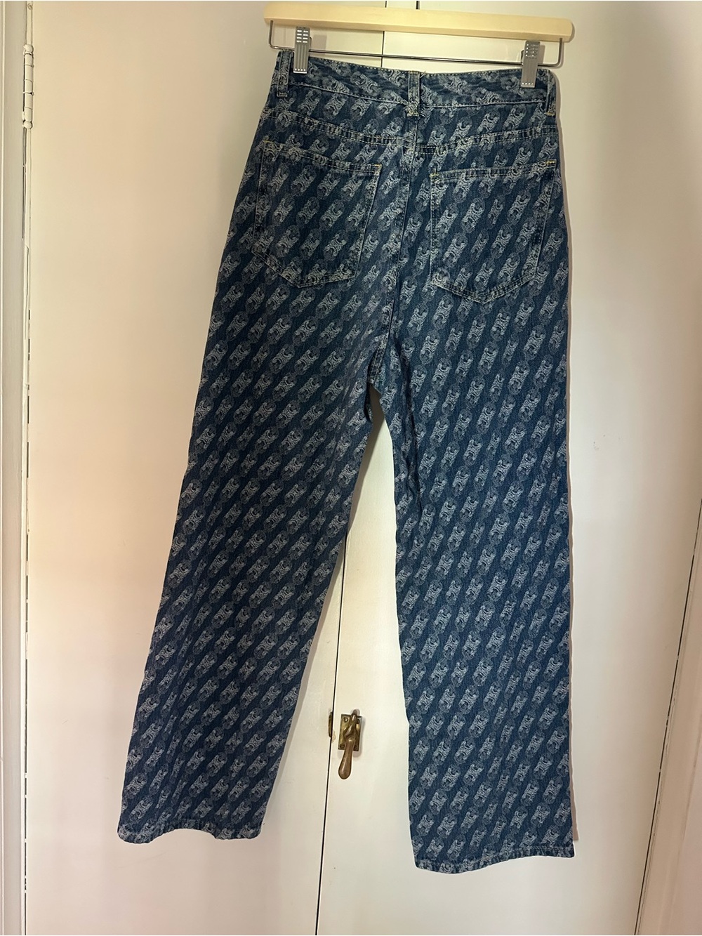 Blue Patterned Jeans - Picture 3 of 3